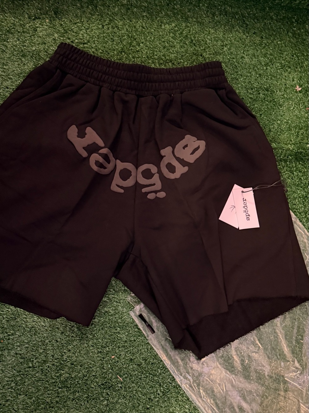 Men's Black Athletic Shorts with Front Logo